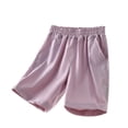 thumbnail image 4 of Zanarzt Boys Basketball Shorts Boys Shorts Flat Front Kids Causal Athletic Shorts Pockets Jogger Shorts Purple,5-6 Years, 4 of 5