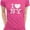 Hot Pink, variant on Ladies T-Shirt Crewneck Tee Heart New York Purple, Medium