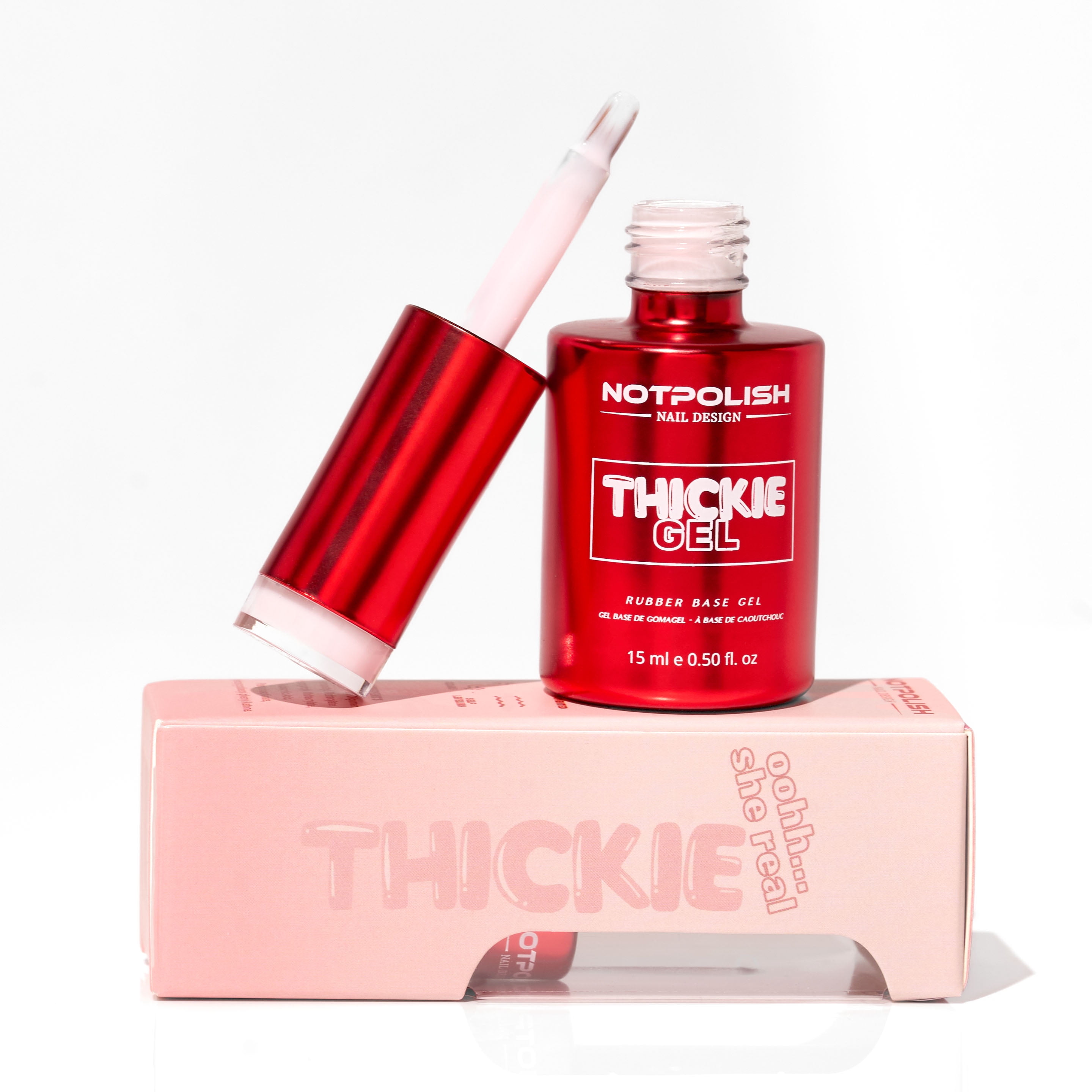 NotPolish Thickie Builder Gel, Creamy Pink, 0.5 oz