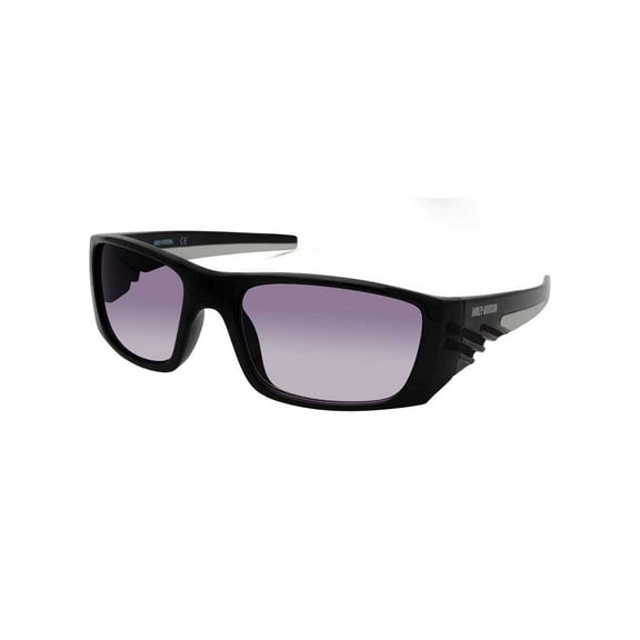 Harley-Davidson Men's Color Stripe Sunglasses, Black Frame/Gradient Smoke Lenses, Harley Davidson