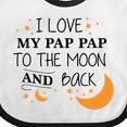 thumbnail image 4 of Inktastic I Love My Pap Pap to the Moon and Back Boys or Girls Baby Bib, 4 of 4