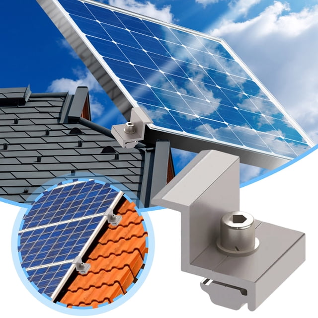 Hearth & Gear Heavy Duty Solar Panel Clip Fastener For Secure Installation And PV System Assembly With Universal Compatibility Table Clamps for Wrapping Fence Clamps for Woodworking Panel Clamp Carry
