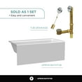 thumbnail image 5 of Fine Fixtures Acrylic, Fiberglass Alcove Soaking Bathtub with Integral Apron Front - Drain Included - 72" x 32", Right Hand - White, 5 of 5