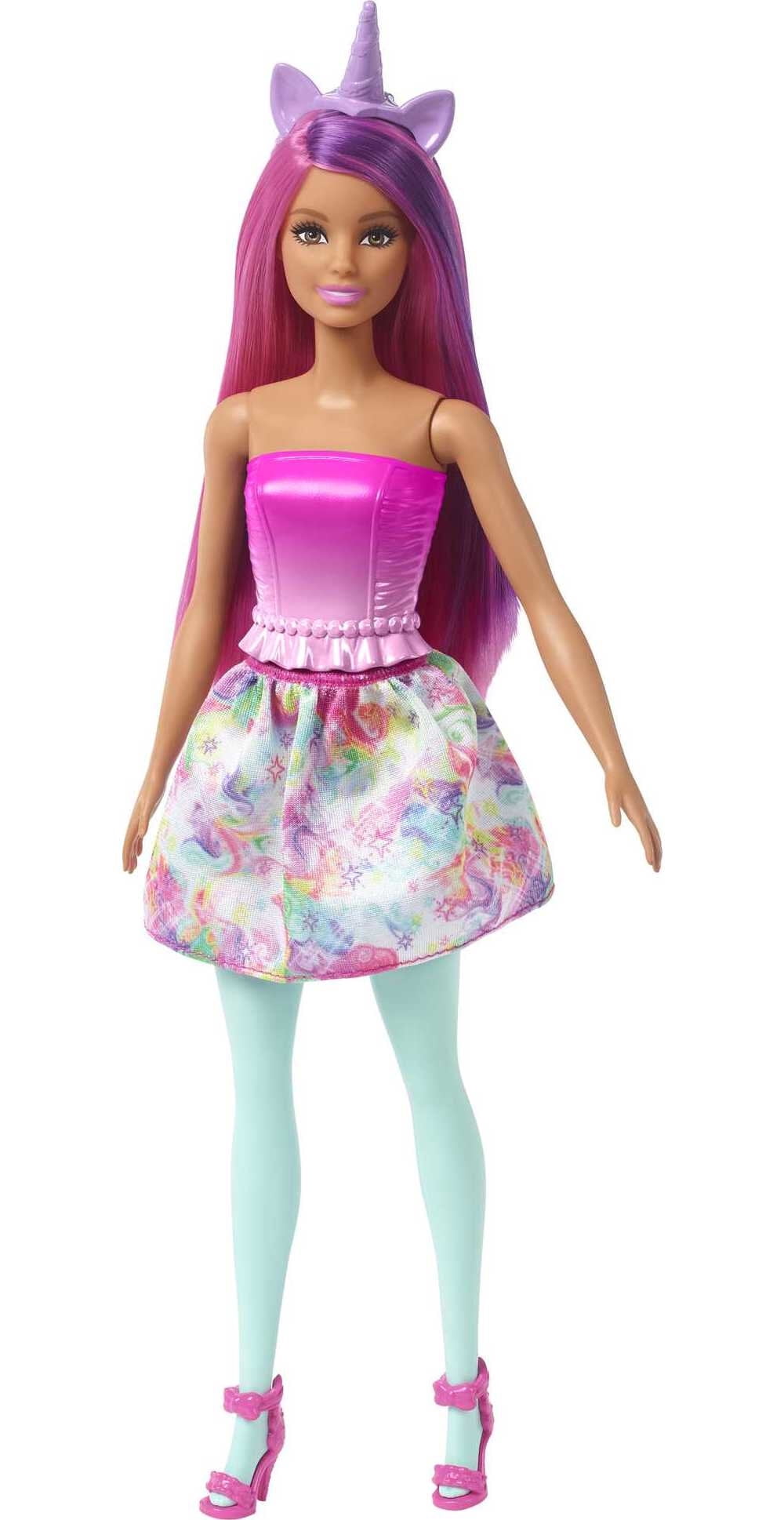 Barbie Dreamtopia Fashion Doll and Dress-Up Set with Mermaid Tail Clothes, Accessories and Pets