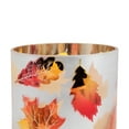 thumbnail image 6 of Northlight Autumn Leaves Etched Glass Fall Harvest Votive Candle Holder - 6", 6 of 9
