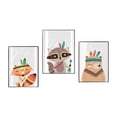 thumbnail image 1 of Juego de 3 carteles 30x40 niña habitación infantil pinturas rosas decoraciones de pared pintura sobre lienzo regalos de cumpleaños NPTWC003-M, 1 of 6