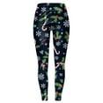 thumbnail image 6 of zaveiop Christmas Leggings for Women High Waisted Tummy Control Stretchy Yoga Pants Xmas Holiday Printed Soft Comfy Tights (Dark Blue, M), 6 of 6