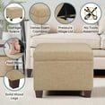 thumbnail image 4 of Convenience Concepts Madison Storage Ottoman, Tan Fabric, 4 of 7