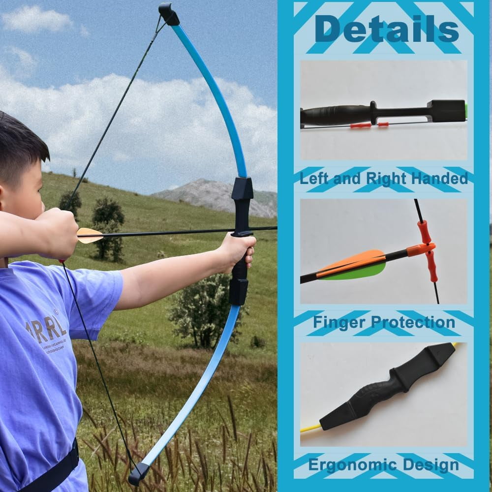 AMEYXGS Archery Bow and Arrow for Kids, Beginner, Youth  Target, Practice and Recreation