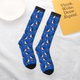 thumbnail image 4 of Daiia Sports Socks Cute Shark Cartoon Printed Novelty Crew Socks for Men Women Knee High Socks Cotton Socks Soft & Breathable Support Unisex Socks, 4 of 9