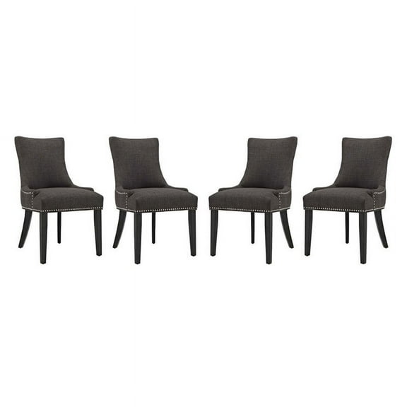 Hawthorne Collections Dining Chair in Brown (Set of 4)