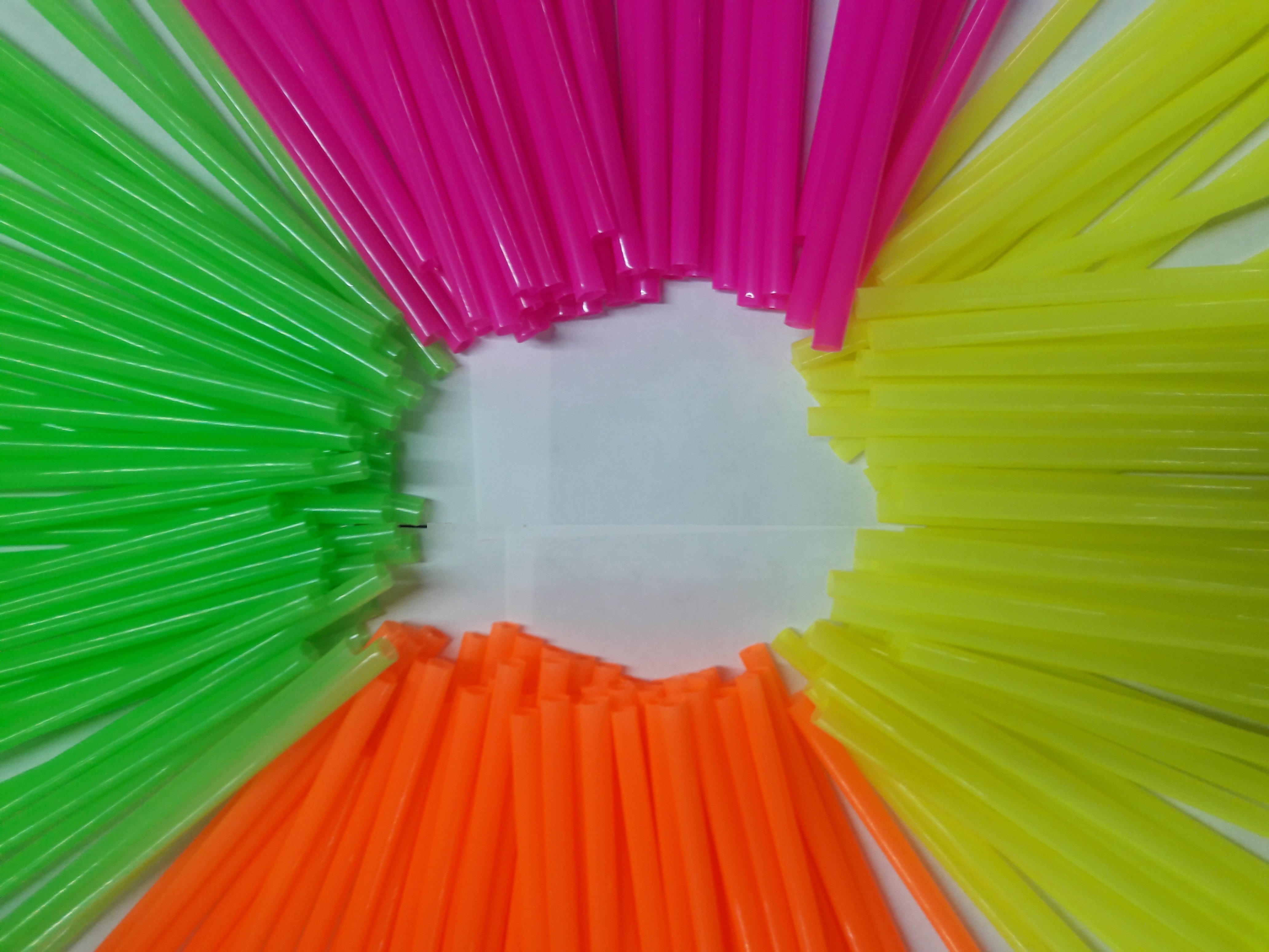 S&L Straw Company Assorted Neon Disposable Straws 500 pack