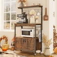 thumbnail image 3 of Estante de Almacenamiento Móvil para Cocina, con Puertas, Ganchos y Ruedas Pinmoco 1P-RST, 3 of 9