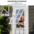 thumbnail image 4 of JULY'S SONG 8x6 Outdoor Storage Shed with Openable Windows, Heavy Duty Resin Sheds with Floor & Lockable Doors, Plastic Storage Cabinets for Outside, Grey, 4 of 13