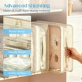 thumbnail image 4 of 1 Pc Clear Zippered Storage Bags Plastic Sweater Storage Bags with Zipper Clothing Organizer Transparent Storage Bag for Blankets Linen Sweater Bed Sheet Quilt Clothes, 15.74"x11.81"x4.72", 4 of 8
