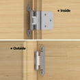 thumbnail image 2 of 50 Pack 25 Pairs 3/8" Inset Kitchen Cabinet Door Hinges, Semi-Concealed Hinges, Self-Closing Cabinet Hinges with Mount Screws, 2 of 7