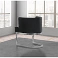 thumbnail image 4 of Fauteuil d'Appoint en Velours Noir avec Base Chromée Argentée - 1 Fauteuil, 4 of 4