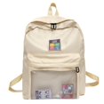 thumbnail image 2 of Large Capacity Solid Color Waterproof Nylon Casual Backpack School Bag, 2 of 6