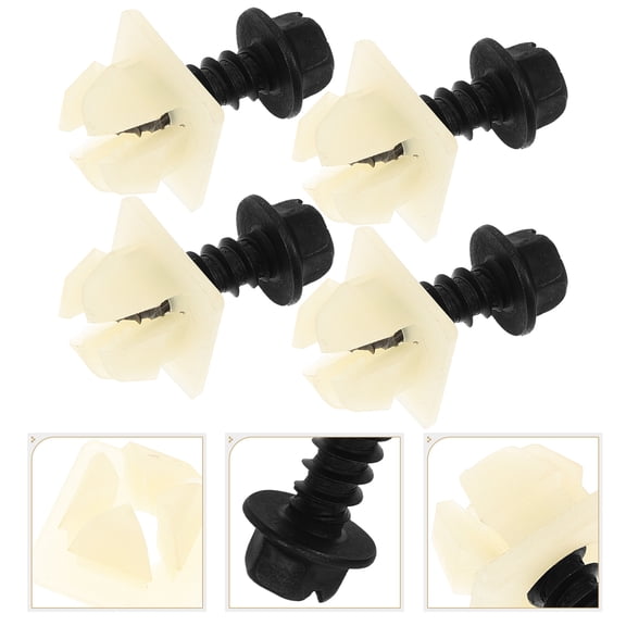 Luxshiny 1Set License Plate Fasteners Mounting Accessories Easy Install Screws and Clips Set