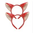 thumbnail image 4 of Diademas de Halloween con 4 orejas de zorro, diademas con orejas de animales, aro para el pelo, aro para la cabeza bonito, accesorios para el cabello fiesta Cosplay de dibujos animados creat, 4 of 5