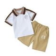 thumbnail image 4 of 12-24 Months Baby Clothes Boys Size 6 Clothes Boy's 2 Pieces Short Sets Polo Shirt and Shorts Outfit Set Toddler to Big Kid White, 4 of 9