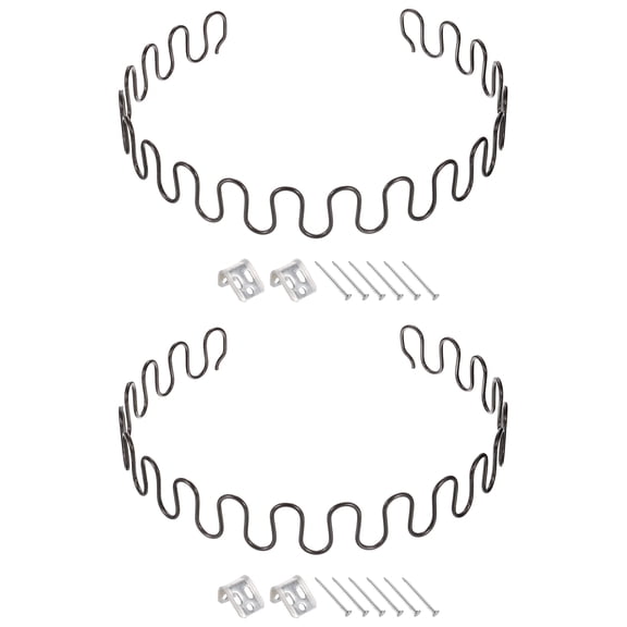 Uxcell 2Sets Upholstery Spring Replacement Kits, 33.46" Sagging Cushions Repair Kit with Clips Nails for Furniture