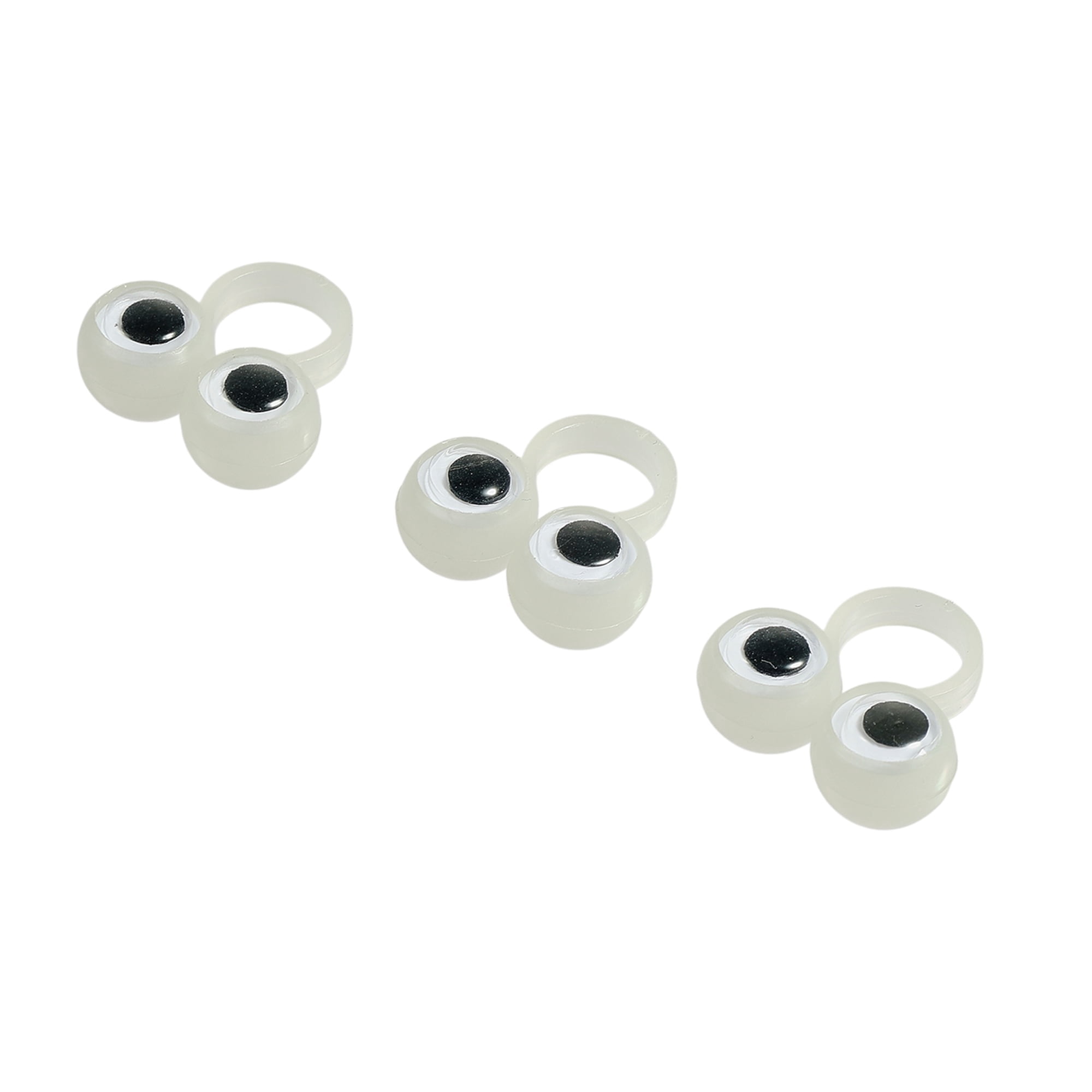 Glow-in-the-Dark Googly Eyes Rings Party Favors, Multicolor, 12 Count, Halloween by Way To Celebrate