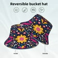 thumbnail image 5 of Easygdp Cinco De Mayo Floral Double-Sided Reflective Fisherman Hat,Sun Visor,Casual Hat,Fluorescent Hat,Suitable For Outdoor And Night Walking,Unisex, 5 of 9