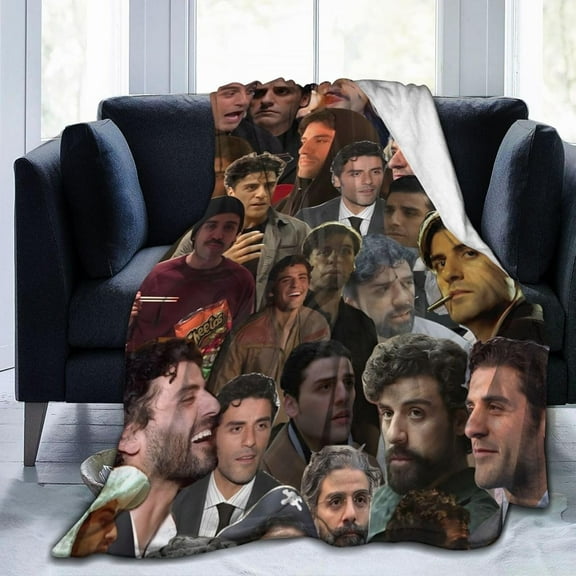 Oscar Isaac Fleece Blanket for Couch - Throw Blanket Lightweight Oscar Isaac Merch Super Soft Cozy Luxury Bed Blanket Microfiber and Throws for Sofa