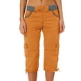 thumbnail image 6 of Baqcunre Womens Cargo Pants Women Multi Pocket Trousers Outdoor Casual Cropped Pants Overalls Thin Loose Cargo Shorts Womens Shorts Women'S Pants Orange XXL, 6 of 6