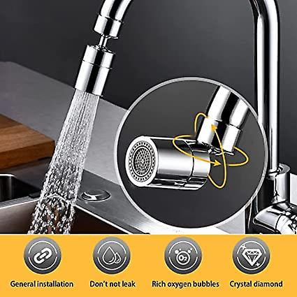 Boquilla Modo dual universal Grifo de ca?o de alargamiento ajustable Filtro extensor a prueba de salpicaduras Grifo de cocina Ca?o aireado Ca?o a prueba de salpicaduras Dos funciones ZefeiWu 8390615481748