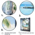 thumbnail image 3 of Designart "Tranquility by the Beach Window Views I" Coastal Framed Wall Art - Coastal Green Coastal Windows Hallway Framed Wall Art Decor, 3 of 6