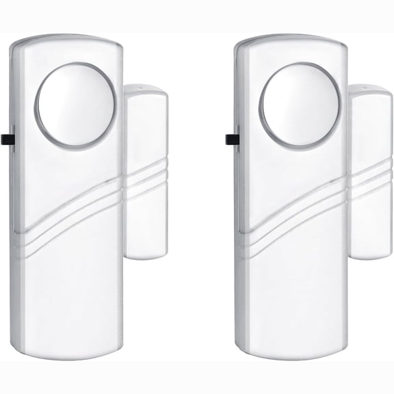 XUBIYM 2 Pack Door Sensor Chime,90Db Wireless Door Sensor Magnet Burglar Alarm,Magnetic Doorbell for Kids Safety,Easy Installation Wireless Door Chime with Alarm for Office House Window Pool