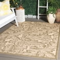 thumbnail image 2 of Safavieh Courtyard Connie Floral Indoor/Outdoor Area Rug, Natural/Olive, 6'7" x 9'6", 2 of 14