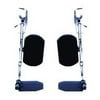 Invacare INVT94HCP Hemi Elevating Legrests with Heel Loop Composite Footplate, 1.50 in. Hanger Pin Spacing