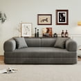 thumbnail image 4 of Leumius 78.8" Convertible Sofa Bed with Fixed-Shape Frame & Support Armrest,Modular Corduroy Sleeper Sofa,Boneless Couch Folding Mattress Couch for Small Spaces - No Assembly Needed,Grey, 4 of 12