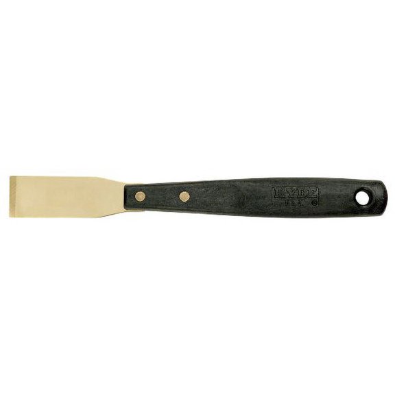 HYDE 12040 Brass Long-Handle Chisel Scraper, 1-5/16-inch Stiff