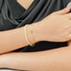 thumbnail image 5 of Conjunto de 2 Pulseras JeenMata Corte Baguette y Cuentas Baño de Oro Amarillo, 5 of 6