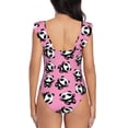 thumbnail image 6 of Yiaed Cute Panda Print Women's Ruffled One Piece Swimsuit V Neck Swimwear Slimming Monokini for Woman-Medium, 6 of 8