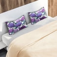 thumbnail image 6 of Satin Pillowcase Home Luxury Envelope Pillowcases Soft And Smooth Dark Lavender Dahlia Flowers, 6 of 6