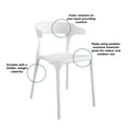 thumbnail image 5 of Novogratz Poolside Collection, Felix Stacking Dining Chairs, Indoor/Outdoor, 4-Pack, White, 5 of 6