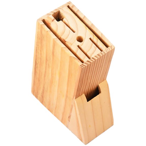 Multipurpose Wooden Holder Stand with Multiple Slots - Kitchen Utensil Organizer, Space-Saving Wood Cutter Stand for Home Use