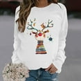 thumbnail image 2 of miqiqism Christmas Sweatshirts for Women Trendy 2024 Casual Christmas Cute Graphic Printed Round Neck Tops Juniors Loose Pullover Long Sleeve Hooded Sweatshirt,W#01_White,X-Large, 2 of 4