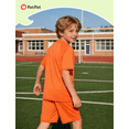 thumbnail image 4 of PatPat Boy Clothes Kids Clothes Set Solid Tee and Shorts Outfit Set 2 Piece 5-6Y, 4 of 9