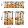 thumbnail image 5 of 3-Piece Thanksgiving Kitchen Curtain Set - Ruffled Valance and Tier Curtains with Rod Pocket, Fresh Fall Harvest Pattern for Farmhouse Kitchen Windows Decor, 54"x18" + 27.5"x36"x2, 5 of 5