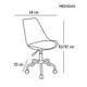 thumbnail image 5 of Set De 2 Sillas De Oficina Color Blanco Komfort Estilo Eames Con Ruedas, 5 of 5