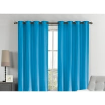 Linas Home Decor Store Blue Grommet Blackout Single Curtain Panels Curtains, 54" x 84"