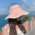 thumbnail image 2 of 55-58cm hat circumference, large brim, fisherman hat, female summer sun hat, face-covering sunscreen hat, anti-ultraviolet - pink, 2 of 6