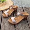 thumbnail image 5 of Wowcloth Plus Size Women's Peep Toe Platform Sandals – Comfortable High Heel with Solid Color Design for Beach and Casual Fashion, 5 of 9