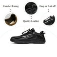 thumbnail image 2 of Mens Casual Walking Shoes Leather Oxfords Breathable Fashion Loafers Lightweight Non-slip Sneakers Black 9 US, 2 of 7